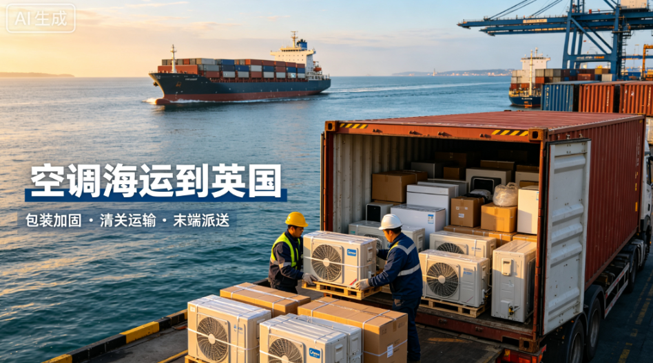 空调海运到英国怎么收费?佛山家电出海优选海瑞国际速递 产品图