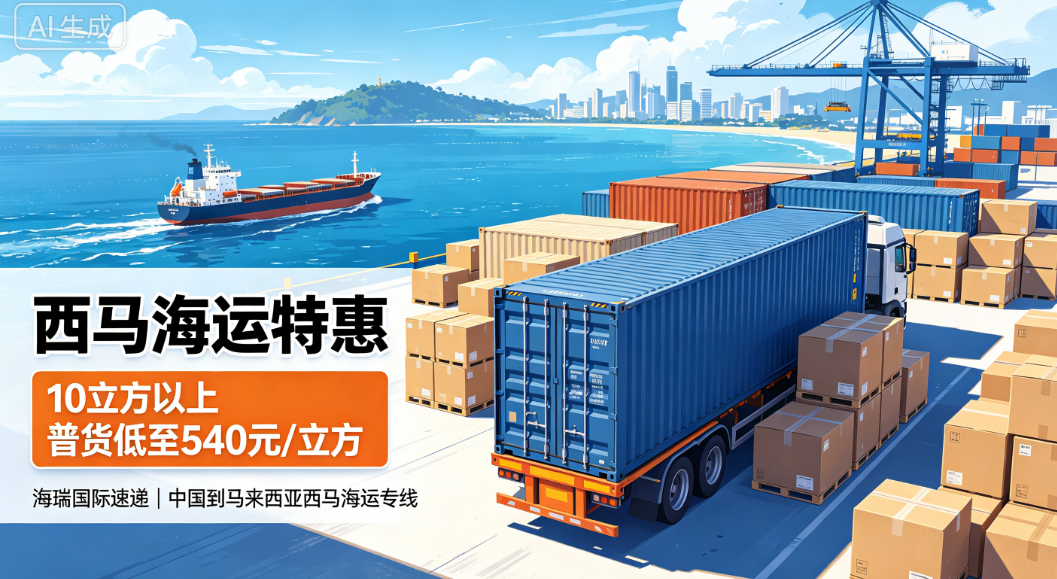 中国到马来西亚海运商业普货价格低至540/立方 产品图